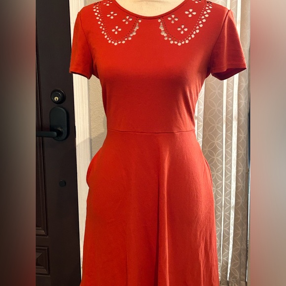 Fervour Tomato Red Cut Out Dress - Picture 2 of 16